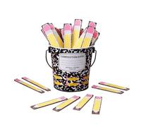 Name Sticks | Educational Learning Tag With Metal Bucket Holder | Classroo