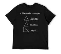 Name The Triangles - Camiseta gráfica divertida de matemáticas, camiseta geométrica de sarcasmo, Estilo negro, S