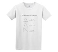 Name The Triangles Funny Maths Sarcasm Novelty I Love Math Men's Cotton T-Shirt White Shirt Top tee S