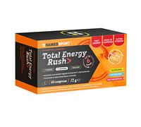 NAMEDSPORT> Total Energy Rush>, Complemento Alimenticio Tónico, Promueve el Metabolismo Energético, Ayuda a Combatir la Fatiga, Ideal para Deportes de Resistencia, Marca de Italia, 60 Tabletas