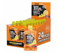 NAMEDSPORT> Total Energy Strong Gel>, Gel energético con cafeína, taurina y guaraná, Ideal durante el entrenamiento, Marca de Italia, Caja de 24 unidades