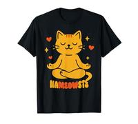 Nameowste - Meditación Zen para Amantes de los Gatos, Linda y Divertida Camiseta