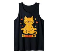 Nameowste - Meditación Zen para Amantes de los Gatos, Linda y Divertida Camiseta sin Mangas