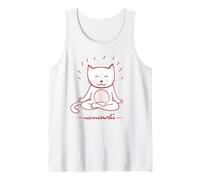 Nameowste - Meditación Zen para Amantes de los Gatos, Linda y Divertida Camiseta sin Mangas