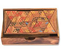 Namesakes Tridomino - Triomino - Triangle Dominoes - Divertente Gioco Educativo per Bambini - Realizzato a Mano in Legno con Scatola di Legno