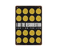 NAMEY Cartel de metal con letras de The Stone Roses I Am The Resurrection - Póster de concierto de arte rupestre indie de limones, decoración de pared retro para el hogar, cafeterías, oficinas