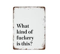 NAMEY Divertido cartel de metal de estaño vintage con texto en inglés "What Kind of ery is theste" impresión, arte moderno para pared, decoración divertida de 40,6 x 30,5 cm, adecuado para el hogar