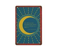 NAMEY Impresión artística de The Alchemist, cita inspiradora, espiritual, When You Want Something The Whole Universe Conspires, letrero de metal retro de aluminio para decoración de pared del hogar