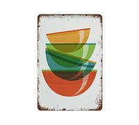 NAMEY Letrero de metal moderno y colorido con texto en inglés "Bon Appetit" para decoración de pared de cocina, cocina, poste, divertido, vintage, para dormitorio, sala de estar, cocina, patio, jardín