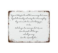 NAMEY Letrero de metal vintage con cita "How I Met Your Mother" con la frase "How I Met Your Mother" con la frase "That's Lov Best" para decoración del hogar, letreros de metal vintage, perfectos para