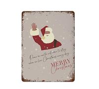 NAMEY Letrero de metal vintage con citas de Navidad, Peace on Earth Will Come to Stay When We Live Christmas Everyday Retro Wall Decor para granja, oficina, pubs, club, póster de metal de 12 x 16