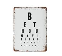 NAMEY Letrero de metal vintage con texto en inglés «Be Thou My Vision», cita de himno, decoración de pared retro, decoración divertida para granja, oficina, tienda, pubs, club, póster de metal de 12 x