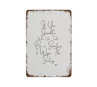NAMEY Letrero de metal vintage con texto en inglés "If You Sprinkle When You Tinkle Be A Sweetie and Wipe The Seaty", decoración de pared vintage para el hogar, bar, granja, póster de metal, 140 x 200