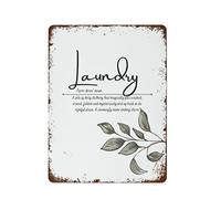 NAMEY Letrero decorativo para cuarto de lavado, arte divertido de metal vintage, decoración de dormitorio, sala de estar, cocina, patio, jardín, 12 x 16 pulgadas