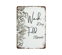 NAMEY Letrero decorativo para cuarto de lavado, con cita de Adán y Eva, arte de lavandería, arte divertido, vintage, metal, decoración de dormitorio, sala de estar, cocina, patio, jardín, 140 x 200 mm
