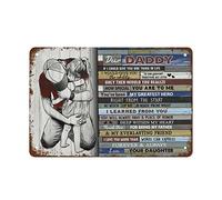 NAMEY Póster de lienzo familiar con texto en inglés "Dear Daddy How Special You are to Me My Greatest Hero Thank You for Being My FA, letrero de metal retro de aluminio para decoración de pared de