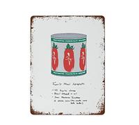 NAMEY Póster de receta de espaguetis con el oso de The Bear Wall Art Kitchen Poster Receta Arte Family Meal Spaghetti Funny Vintage Metal Cartel Decoración Dormitorio Sala de Estaño Cocina Patio