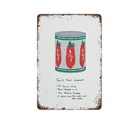 NAMEY Póster de receta de espaguetis con el oso de The Bear Wall Art Kitchen Poster Receta Arte Family Meal Spaghetti Funny Vintage Metal Cartel Decoración Dormitorio Sala Cocina Patio Jardín 12 x 8