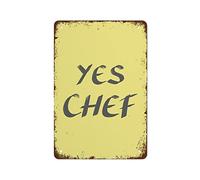 NAMEY Póster de «Yes Chef» The Bear Wall Art Kitchen Poster Receta Arte Family Meal Spaghetti Funny Vintage Metal Cartel Decoración Dormitorio Salón Cocina Patio Jardín 140 x 200 mm