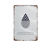 NAMEY Rumi - Letrero de metal con cita motivacional con frase en inglés "You are Not A Drop in The Ocean" para decoración del hogar, poesía poeta P, retro, jardín, decoración de pared, letrero de
