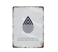 NAMEY Rumi - Letrero de metal con cita motivacional con frase en inglés «You are Not A Drop in The Ocean» para decoración del hogar, poesía poeta P, retro, jardín, decoración de pared, 30,5 x 40,6 cm