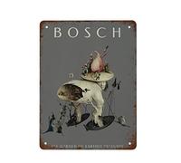 NAMEY The Garden of Earthly Delights, Bosch, póster de alta calidad, decoración del hogar, arte de pared minimalista, póster moderno, historia del arte, pintura clásica, divertido letrero de metal