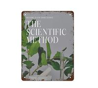 NAMEY The Scientific Method - Póster creativo de estaño con esqueleto, divertido letrero de metal, decoración de pared vintage para puerta del hogar, jardín, bar, restaurante, cafetería, oficina