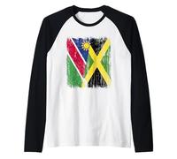 Namibia Jamaica Media Bandera Namibia Patrimonio jamaicano Camiseta Manga Raglan