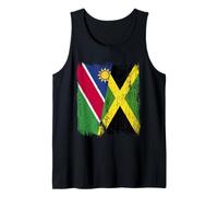 Namibia Jamaica Media Bandera Namibia Patrimonio jamaicano Camiseta sin Mangas