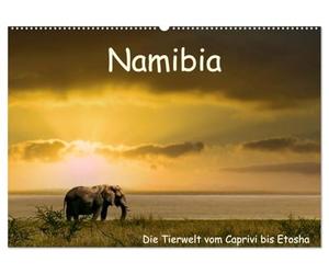 Namibia - La vida silvestre desde Caprivi hasta Etosha (calendario de pared 2026 DIN A2 horizontal), calendario mensual CALVENDO