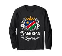 Namibian Queen Namibia Flag Proud Namibian Woman Manga Larga