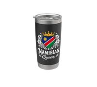 Namibian Queen Namibia Flag Proud Namibian Woman Vaso térmico de acero inoxidable de doble pared