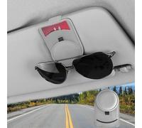 NAMIC Soporte Gafas Coche, Pinza para Guardar Gafas en el Parasol, Almacenamiento Multifuncional de Gafas para Parasol de Coche, 11cm x 7 cm, Gris, para Gafas de Sol, Tarjeta Billete