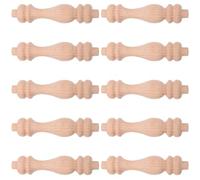 NAMOARLY 10 Husillos de Madera para Decoración de Muebles, 84 mm, 10 Unidades, para Hogar e Interior, Diseño Artístico y Decorativo