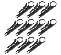 NAMOARLY 10 Mini Pelacables Eléctricos Negros, Cortadores y Peladores para Cables Rj45, Cat5, Cat6, Líneas Telefónicas y Cables Utp, Herramienta Manual Versátil para Telecomunicaciones