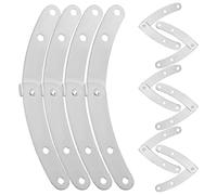 NAMOARLY 10 Piezas de Bisagras de Soporte de Tapa para Cajas de Madera, Hierro Plata Diseño Amortiguador Completo, Estables y Prácticas para Armarios y Cajas