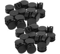 NAMOARLY 100 Cierres de Cordón Negro Resorte para Fiesta Verano, Prácticos y Ajustables para Cordones de Ropa y Bricolaje, Fáciles de Instalar y Mantener Tensos