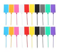 NAMOARLY 100 Etiquetas de Envío de Plástico Pp Cuerdas, Uso Conveniente y Fácil Instalación para Logística y Etiquetado de Equipaje Color Aleatorio