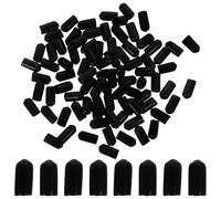 NAMOARLY 100 Tapas de Boquillas Pequeñas para Botellas de Vino en PVC Negro, Tapones Vertedores Protectores para Evitar Polvo, Ideales para Cafeterías y Hoteles