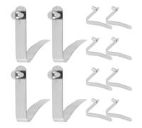 NAMOARLY 12 Clips de Resorte en Forma de V para Bloqueo de Tubos, Botón Pulsador, Acero Manganeso, Plegables, Ideales para Camping y Proyectos DIY