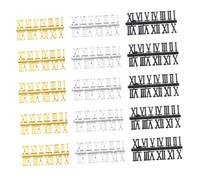 NAMOARLY 15 Piezas Números de Reloj DIY 2 Cm, Números Romanos y Arábigos para Reparación, Accesorios de Reloj en Colores Plata, Oro y Negro, para Relojes de Pared y Bricolaje