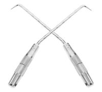 NAMOARLY 2 Ganchos para Atar Varillas de Refuerzo de Acero Inoxidable, Herramienta Manual para Amarre de Alambre, Gancho Curvo Antideslizante, Uso en Construcción y Cercas de Metal