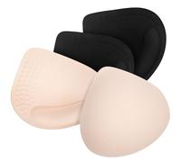 NAMOARLY 2 Pares Copas de Sujetador Extraíbles Push Up para Mujer, Látex | Diseño Antideslizante y Ajuste Cómodo, para Sujetadores Deportivos, Blanco y Negro, Fácil de Adaptar