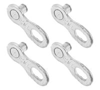 NAMOARLY 2 Pares de Conectores de Cadena de Bicicleta Hebilla de Conexión de Cadena de Bicicleta de Acero Plata Fácil de Usar