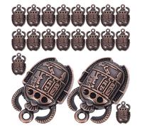 NAMOARLY 20 Colgantes de Aleación de Escarabajo Egipcio Color Café para Hacer Joyas Diseño Simple y Acabado de Fina Artesanía, Ideales para Pulseras y Disfraces Cosplay