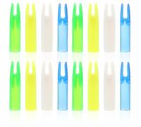 NAMOARLY 20 Piezas para Flechas de Tiro 6mm Interior, Culatín Protector de Plástico Durable, Colores Transparentes, Accesorios para Compuestos y Recurvos, Uso Profesional