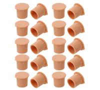 NAMOARLY 20 Piezas Tapón de Orificio para Valla de Piscina de PVC Marrón Ajuste a Presión y Seguridad Infantil para Área de Piscina al Aire Libre