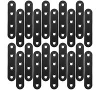 NAMOARLY 20 Unidades Soporte para Fijación Resistente de Esquina de Acero Inoxidable Negro Ángulo Reforzado y Grueso en Muebles y Industriales