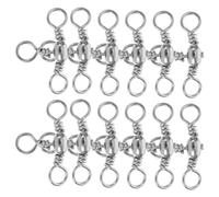 NAMOARLY 20Piezas Emerillones de Pesca de Barril Anillos Giratorios de Alta Resistencia Agua Salada Instalación Rápida Rotación y Distribución Efectiva de Fuerza