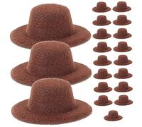 NAMOARLY 20Piezas Mini Sombreros de Jazz Muñecas Accesorios de Fiesta Reutilizables Fingir y Decorar Casa de Muñecas